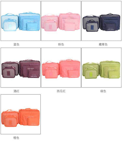 6PCS Travel Luggage Packing Organizer Set